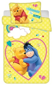 Żółta bawełniana pościel dziecięca do łóżeczka 135x100 cm WTP "Smile" – Jerry Fabrics