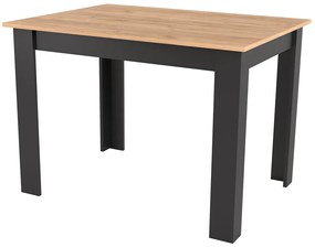 Nowoczesny prostokątny stół dąb craft + czarny C4-S18