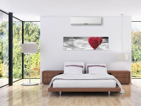 Obraz - serce z koroną drzewa (170x50 cm)