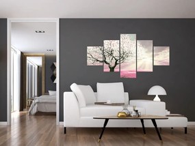 Obraz różowego drzewa (125x70 cm)
