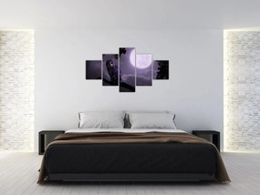 Obraz - Nocna sowa, fioletowy (125x70 cm)