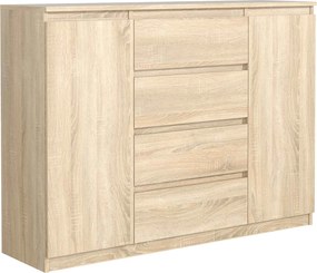 Komoda NUDO 138,5 cm do Salonu Sypialni Dąb sonoma