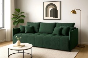 Ciemnozielona sofa rozkładana z funkcją spania F4-N23