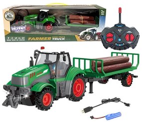 Woopie traktor z przyczepą na pilota sterowany rc - skala 1:24