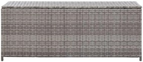 Szara skrzynia ogrodowa z technorattanu C9-W10