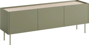 Szafka RTV Desin 170 cm z metalowymi nogami - oliwka / dąb nagano