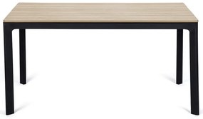 Zestaw 4 czarnych krzeseł Kai i naturalnego stołu Thor – Bonami Essentials