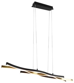 Design hanglamp zwart met goud incl. LED dimbaar - BlazeDesignerski Oswietlenie wewnetrzne