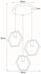 Industrialna geometryczna lampa wisząca - S059-Gesta