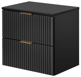 Szafka podumywalkowa czarna mat 60 x 46 cm ASTROS Black z blatem