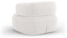 Biały fotel z materiału bouclé Jenny – Micadoni Home