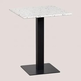 Kwadratowy Stolik Barowy 60x60 Cm Z Lastryko Praline Blanco - Sklum