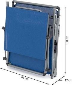 Składane krzesło ogrodowe z baldachimem XXL - niebieskie