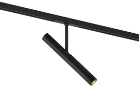 Nowoczesny reflektor czarny do systemu szynowego 1-fazowego - Slimline Avery