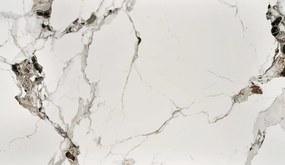 Stół EMILIO 140x80 biały marmur/czarny HALMAR