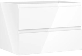 Mexen Orio szafka łazienkowa podumywalkowa 70 cm, 2 szuflady, biała połysk - 91A10-07047-2-BFF00