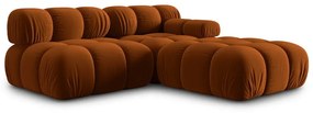 Pomarańczowa aksamitna sofa 282 cm Bellis – Micadoni Home