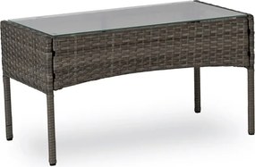 Zestaw Mebli Ogrodowych MISSISIPI Szary Sofa Krzesła Stolik Tarasowy Technorattan Nowoczesne
