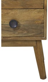 Brązowa wysoka komoda z litego drewna 40x80 cm Espita – Light &amp; Living