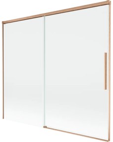 Mexen Rox parawan nawannowy 2-skrzydłowy rozsuwany 180 x 150 cm, transparent, miedź szczotkowana - 8C9-180-001-65-00