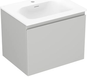 Mexen Orio szafka łazienkowa 60 cm z umywalką Vela, 1 szuflada, szara mat/biała mat - 91A10-06047-1-BF62-W23M01