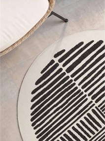 Czarny/kremowy okrągły dywan odpowiedni na zewnątrz ø 200 cm Haringey Bounds – Ted Baker