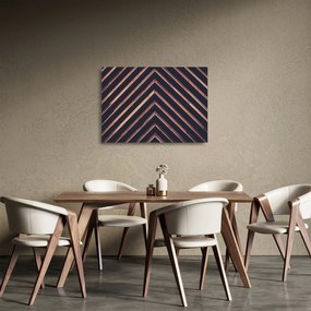 Obraz na szkle drewnianego motywu na czarnym tle (70x50 cm)