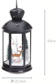 Lampion ze scenką śwąteczną, 43 cm