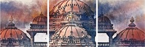 Obraz - Akshardham, New Delhi, Indie (z zegarem) (90x30 cm)