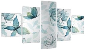 Obraz - Niebieskie motyle (125x70 cm)