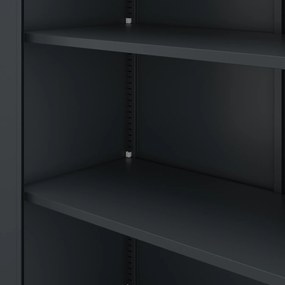 Szafa na dokumenty biurowa metalowa antracytowa: JAN H, 900 x 1950 x 400 mm