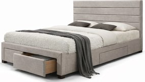 Beżowe łóżko z szufladami T3-K29