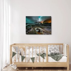 Obraz na szkle - Scena nocna (70x50 cm)