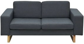 Ciemnoszara 2-osobowa sofa - Drofas