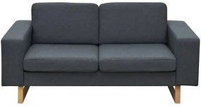 Ciemnoszara 2-osobowa sofa Zyfok