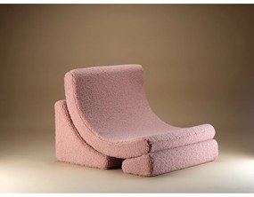 Różowy fotel dziecięcy z materiału bouclé Moon – Wigiwama