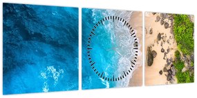Obraz - Plaża w Indonezji (z zegarem) (90x30 cm)