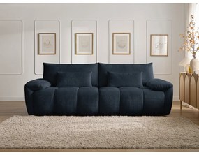 Ciemnoniebieska sofa z tkaniny szenilowej 264 cm Ivane – Bobochic Paris