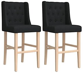 Zestaw dwóch czarnych krzeseł barowych - Aida 4X