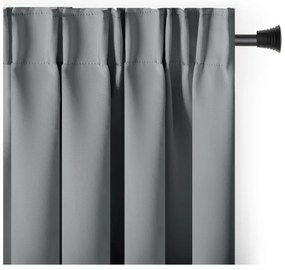 Szara zaciemniająca zasłona termiczna 140x270 cm Pleat – Restilo