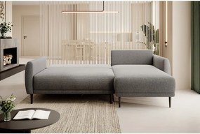 Narożnik BONO z funkcją spania Drewniane nóżki Eleganckie podłokietniki Głębokie siedzisko Prawa strona Barrel 90