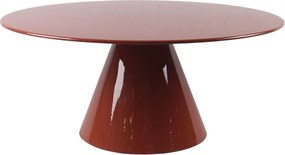 Stolik kawowy z metalu  - Błyszcząca terakota - DINEGA