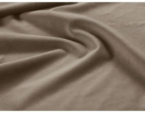 Jasnobrązowe tapicerowane łóżko dwuosobowe ze schowkiem ze stelażem 140x200 cm Campi – Cosmopolitan Design