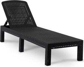 Fotel Ogrodowy Leżak ARIZONA Technorattan Czarny