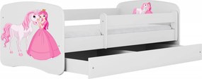 Łóżko dla dziewczynki z materacem mix 70x140 G9-E88