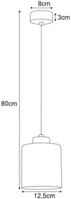 Pojedyncza długa lampa wisząca beżowa W2-K49