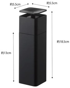 Czarny dozownik do płynu do naczyń Yamazaki Tower, 250 ml