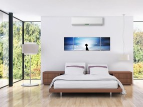 Obraz medytującej kobiety (170x50 cm)