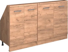 Szafka kuchenna na dach skośny złoty dąb energetyczny 140x46x81.6 r-line