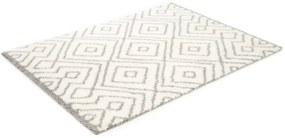 Dywan Shaggy Nano Light Microfibra biało-szary 120 cm x 160 cm